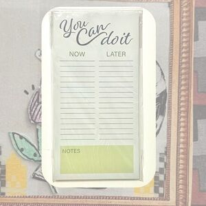 🏷️ “you can do it!” now & later & notes magnetic fridge pad